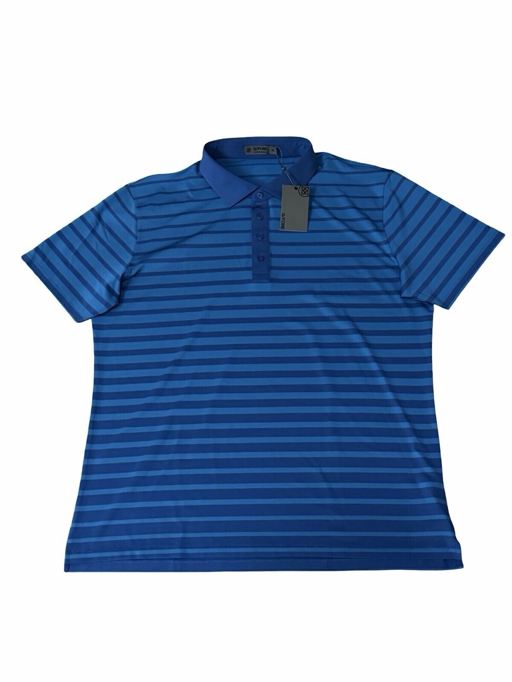Size XL G/Fore Feeder Stripe Golf Polo Blue Navy G4MS21K11